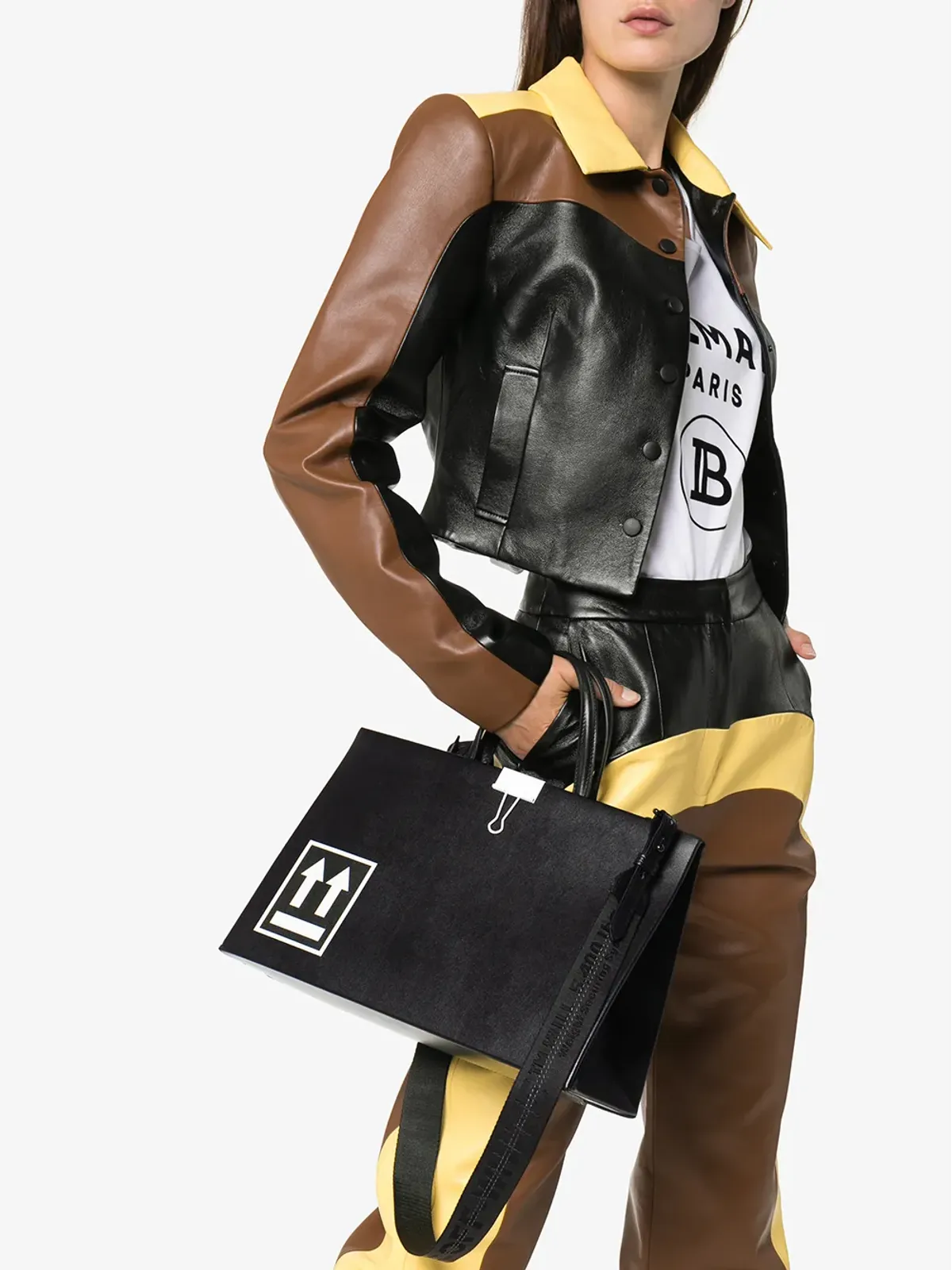 Off-White ボックス型トート - 画像2