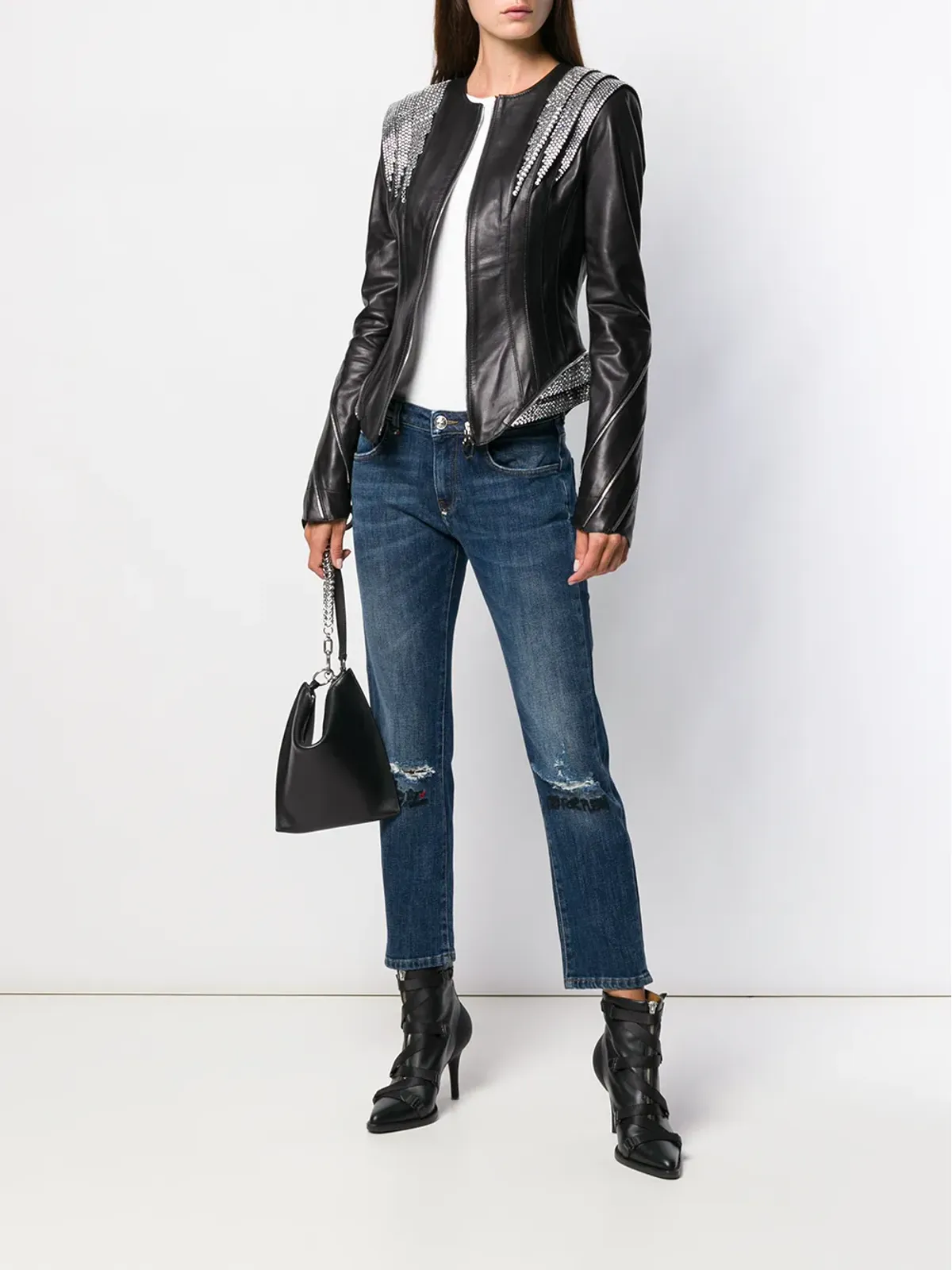 Philipp Plein エンブロイダード ストレートレッグ ジーンズ - 画像2