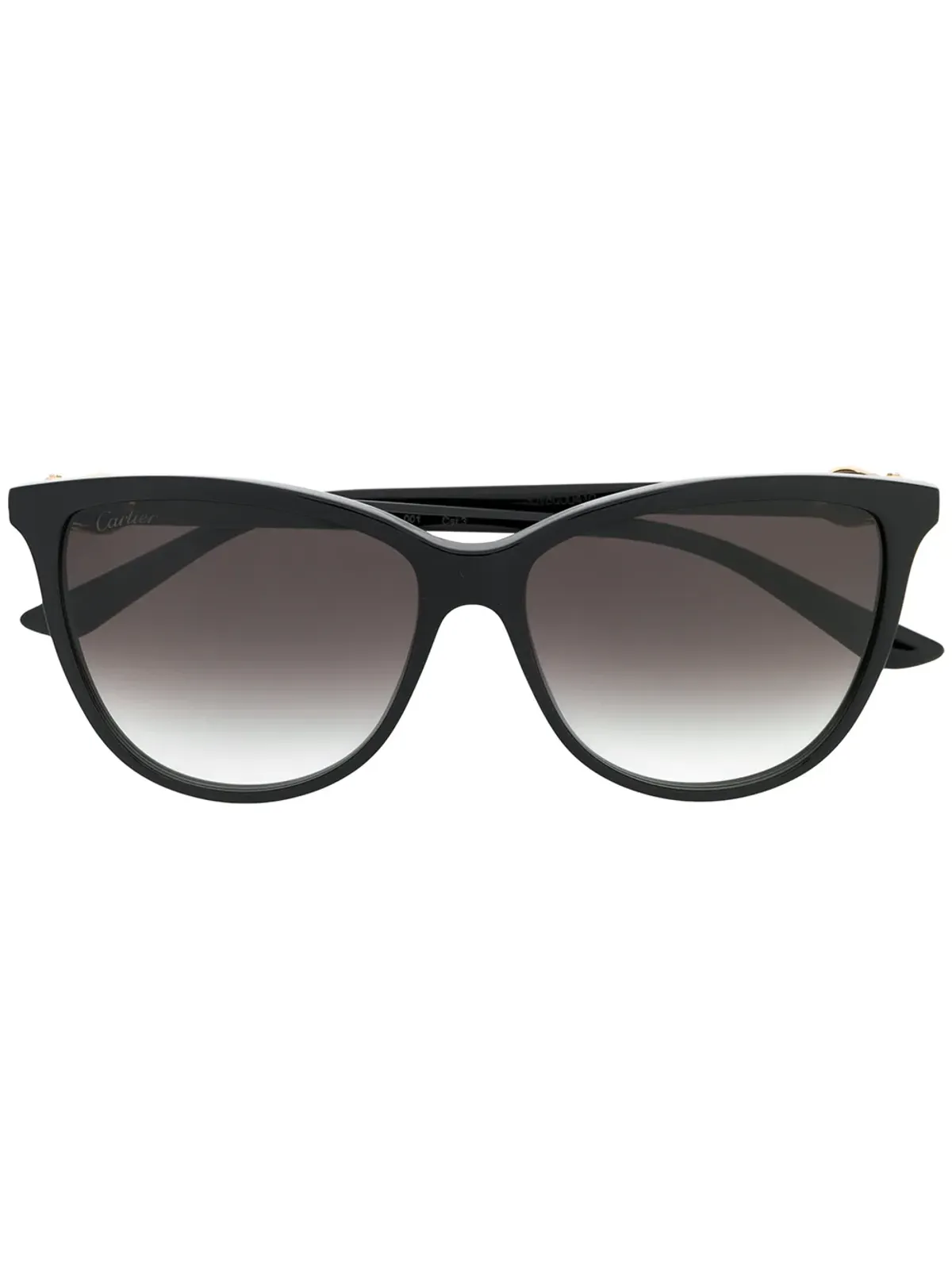 Cartier Eyewear C Décor round sunglasses - Black - 画像1