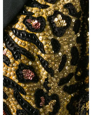 Moschino タイガー・シークイン装飾ブレザー - ゴールド - サムネイル5