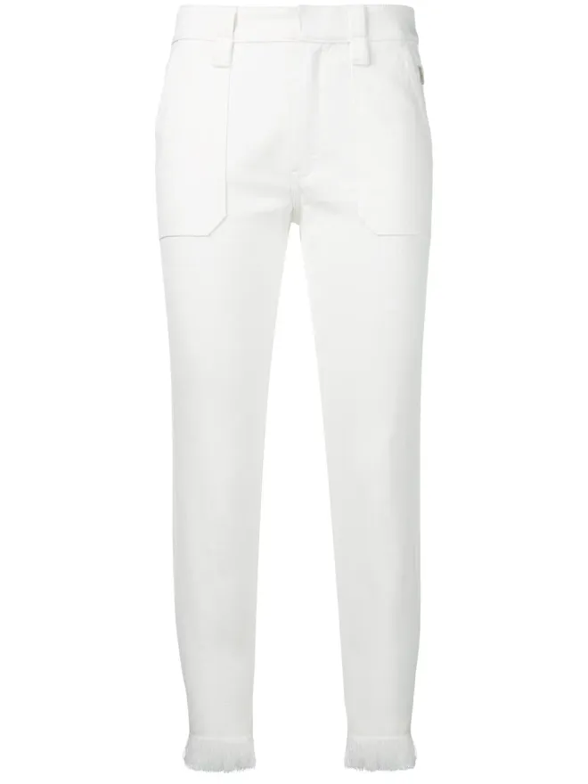 Chloe Chloé フリンジトリムジーンズ - Whiteの商品画像