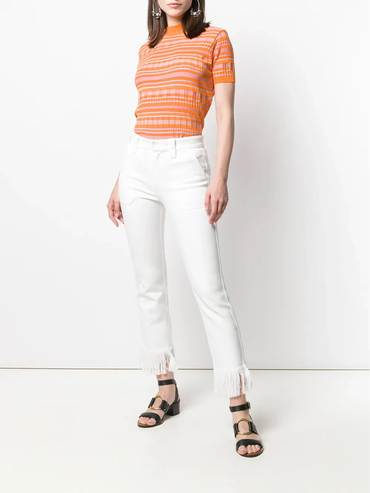 Chloé フリンジトリムジーンズ - White - 画像2