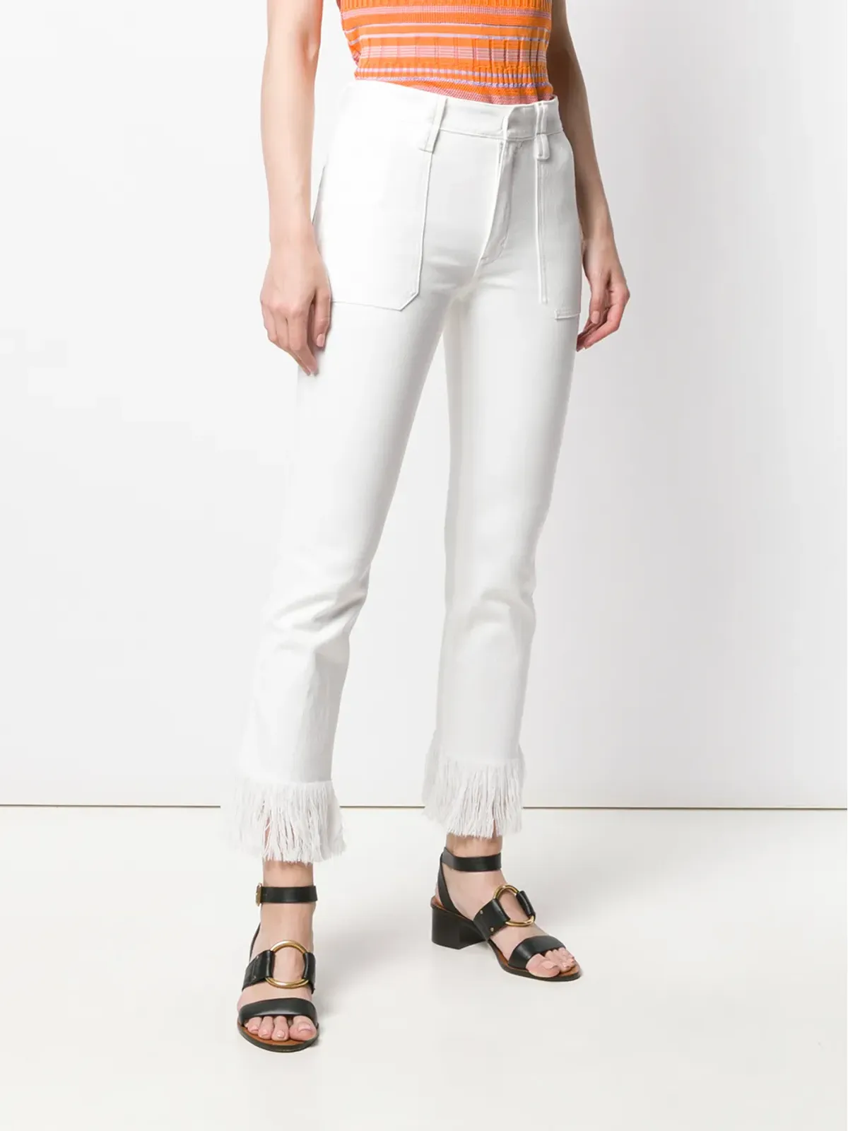 Chloé フリンジトリムジーンズ - White - 画像3