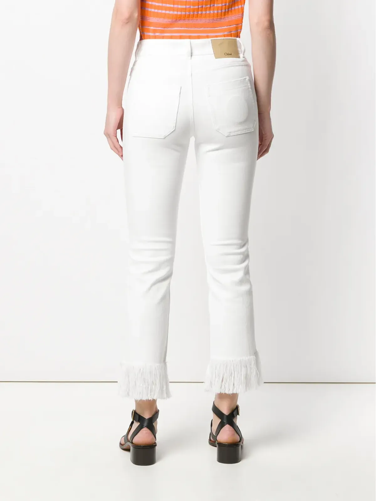 Chloé フリンジトリムジーンズ - White - 画像4