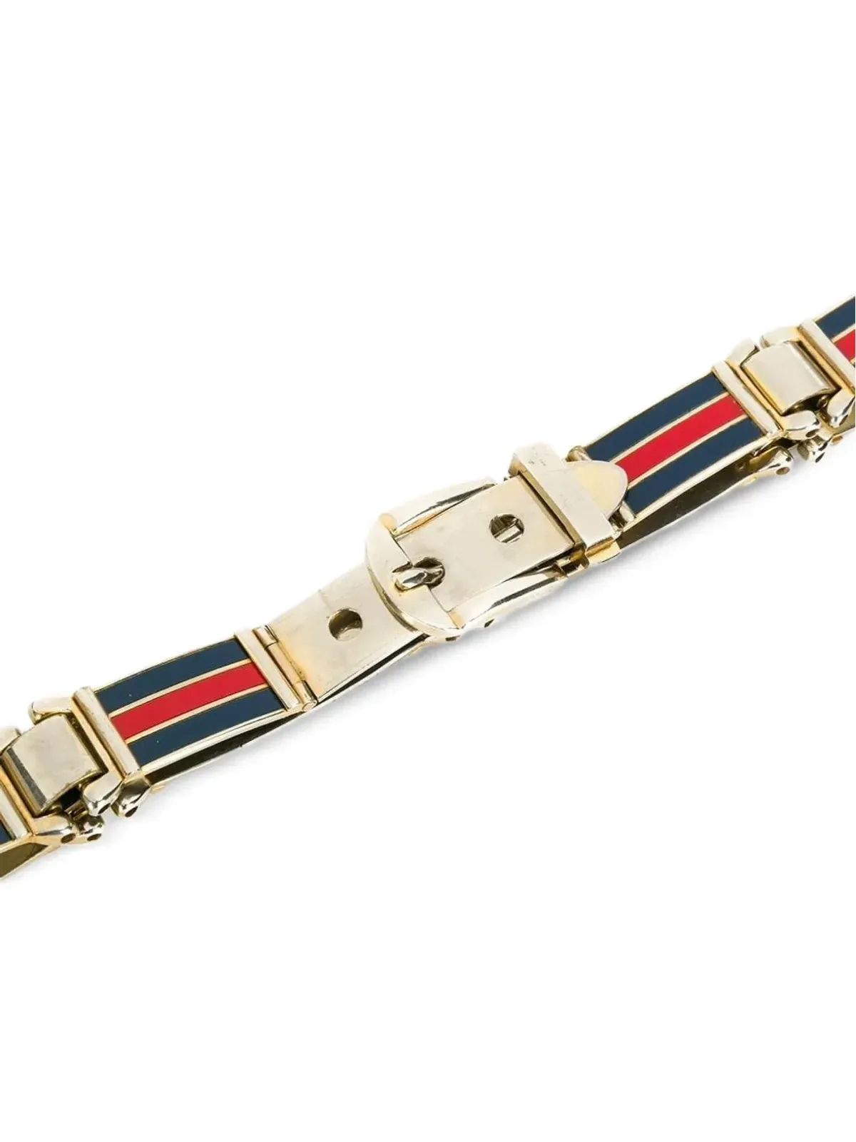 Gucci Pre-Owned 1980s ウェブストライプエナメルベルト - 画像2