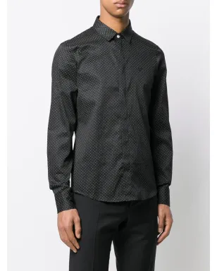 Emporio Armani ポルカドット柄シャツ - ブラック - サムネイル3