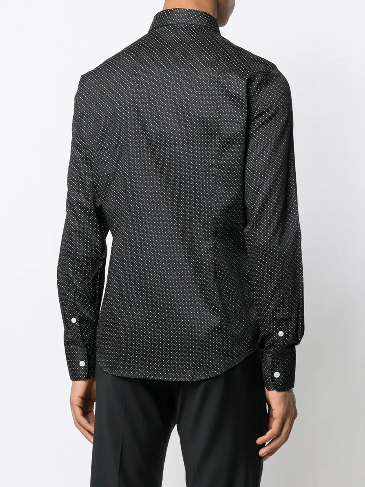 Emporio Armani ポルカドット柄シャツ - ブラック - 画像4