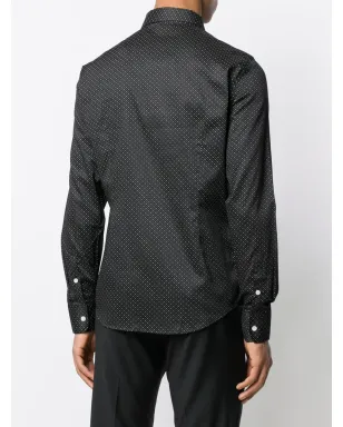 Emporio Armani ポルカドット柄シャツ - ブラック - サムネイル4