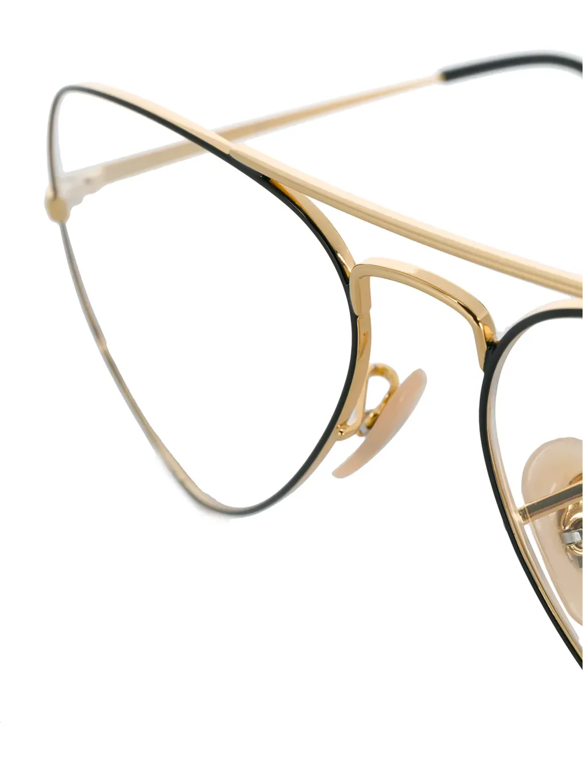 Ray-Ban アビエータフレーム眼鏡 ゴールド - 画像3