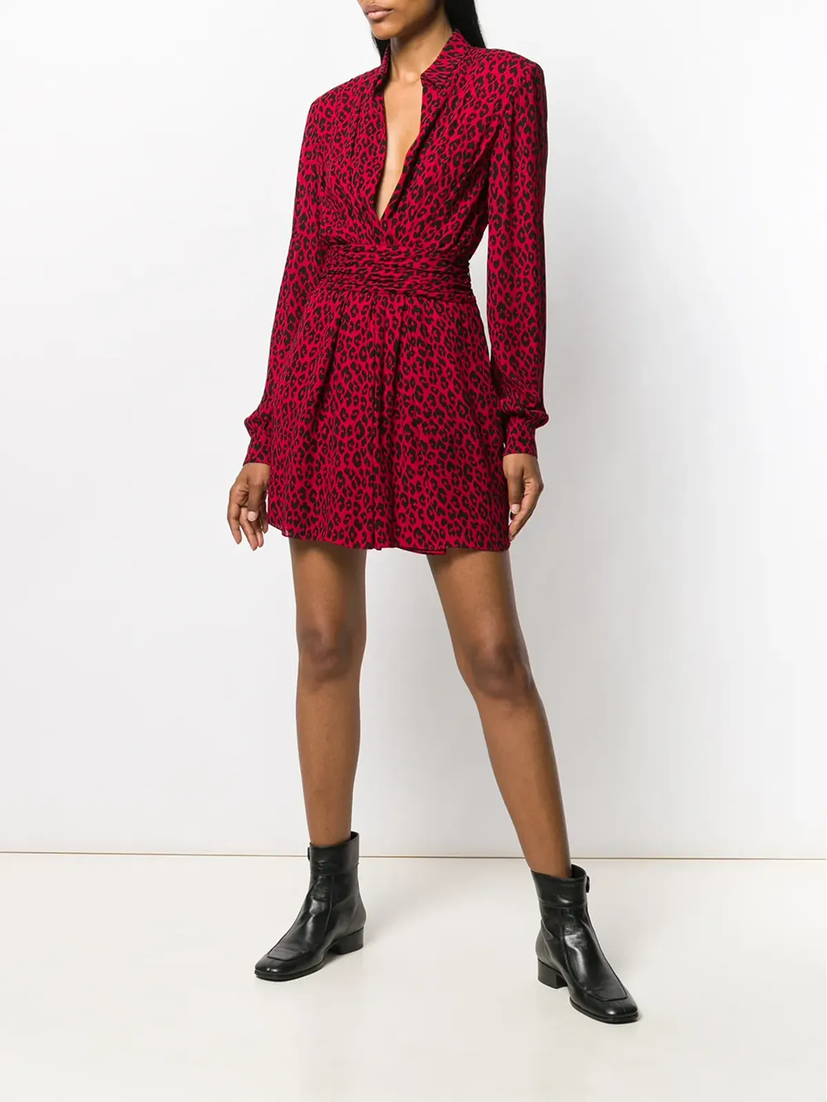 Saint Laurent レオパード柄ドレス - 画像2