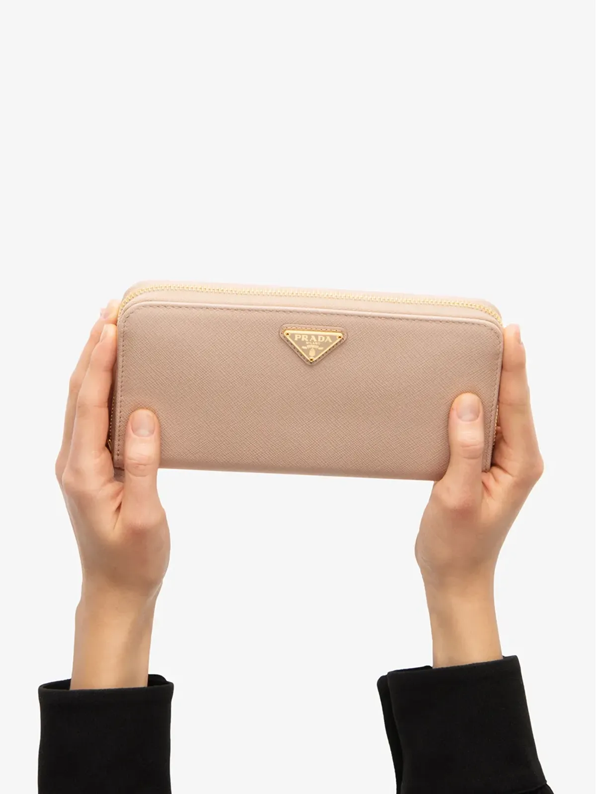 Prada レザー ロゴプレート ウォレット - 画像4