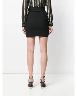 Saint Laurent ドレープスタイルスカート - ブラック - サムネイル4