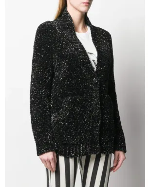 Saint Laurent メタリックVネック カーディガン - サムネイル3
