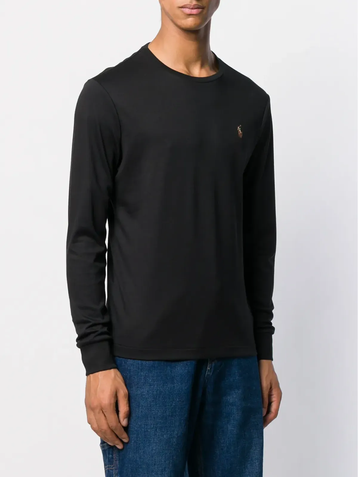 Polo Ralph Lauren ロゴ刺繍入り ロングスリーブTシャツ - ブラック - 画像3