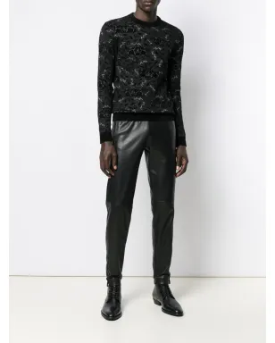 Saint Laurent ニットジャカード ジャンパー ブラック - サムネイル2