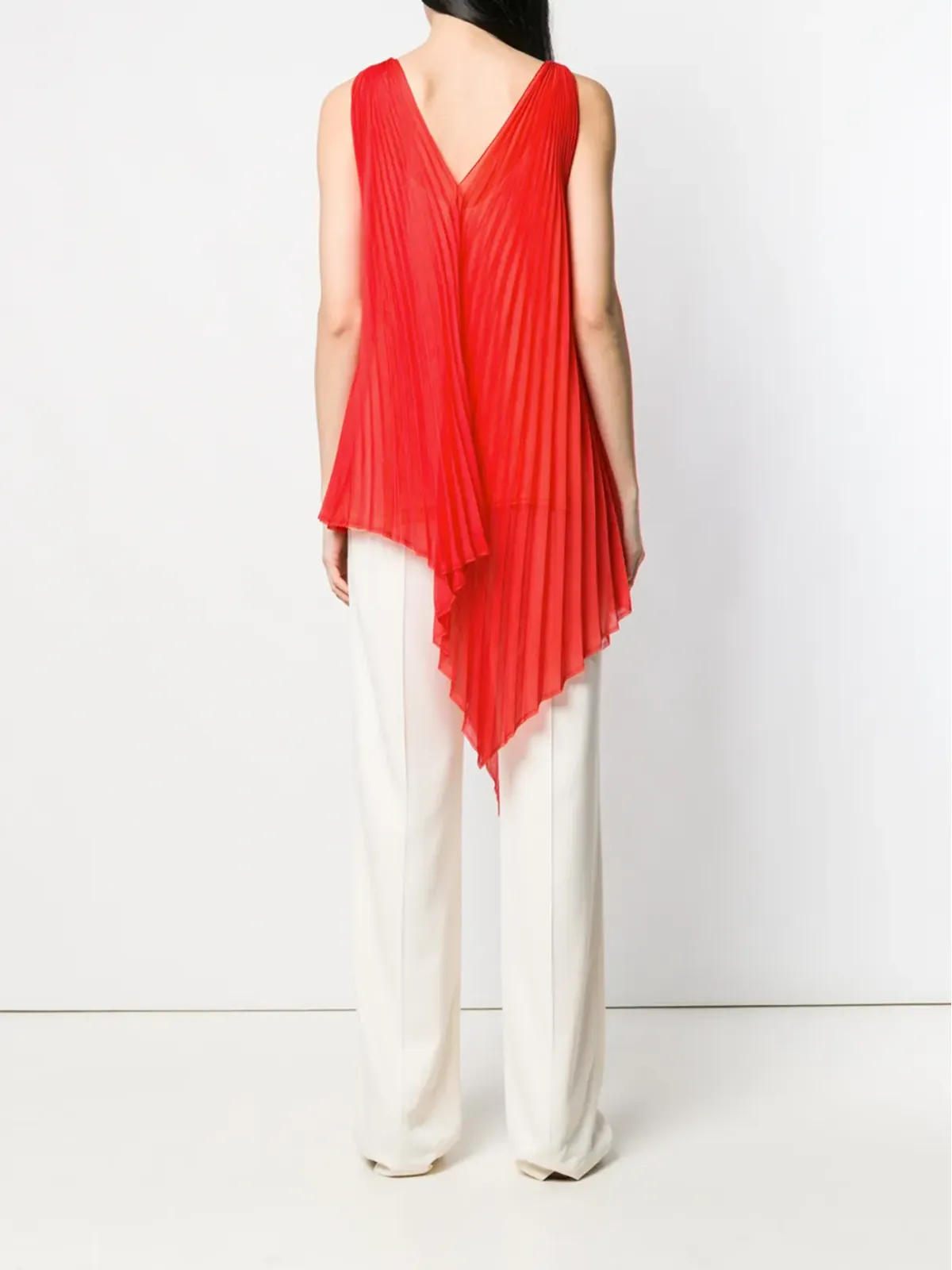 Poiret アシンメトリックプリーツトップ - 画像4
