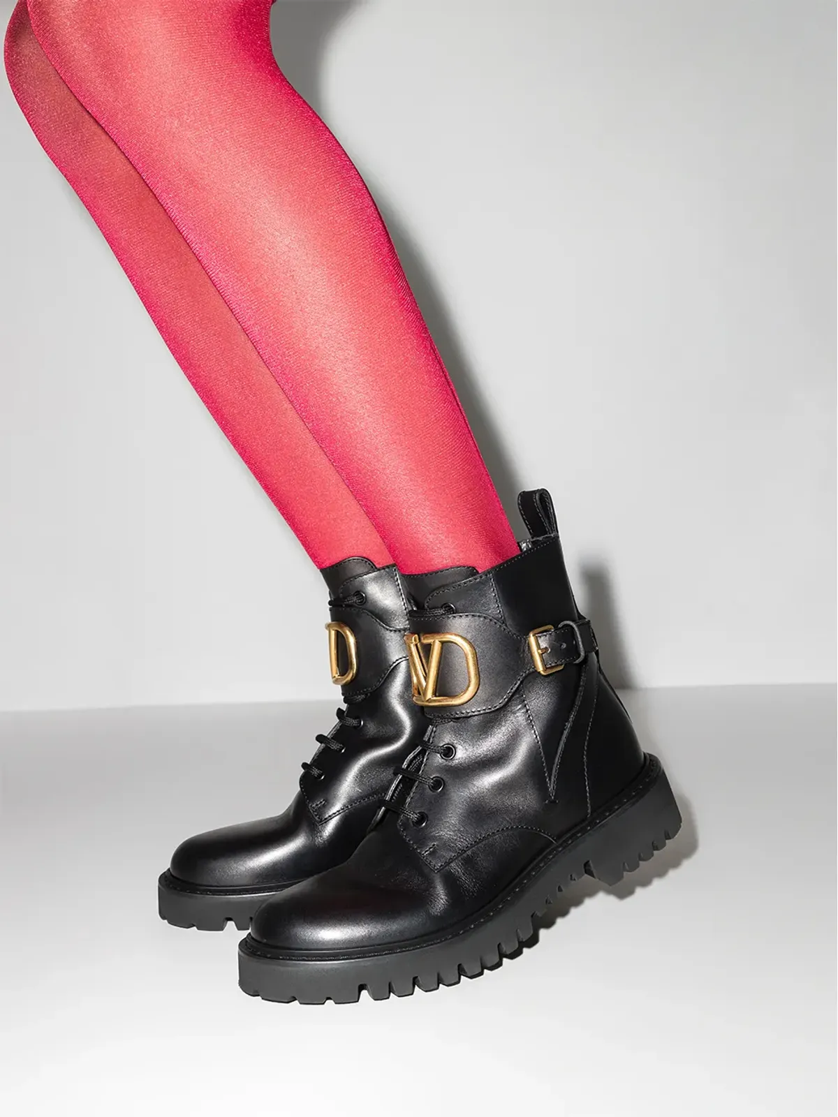 Valentino Garavani VLogo Signature コンバットブーツ - 画像3