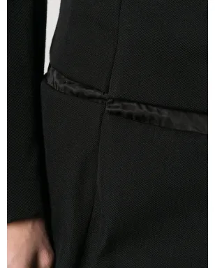Comme Des Garçons Pre-Owned 1997年製 フェイクファー・トリムのデコンストラクテッドコート - ブラック - サムネイル5