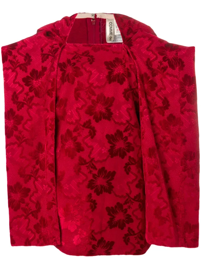 Comme Des Garçons Pre-Owned Comme Des Garçons Pre-Owned 1996 jacquard blouse - Redの商品画像