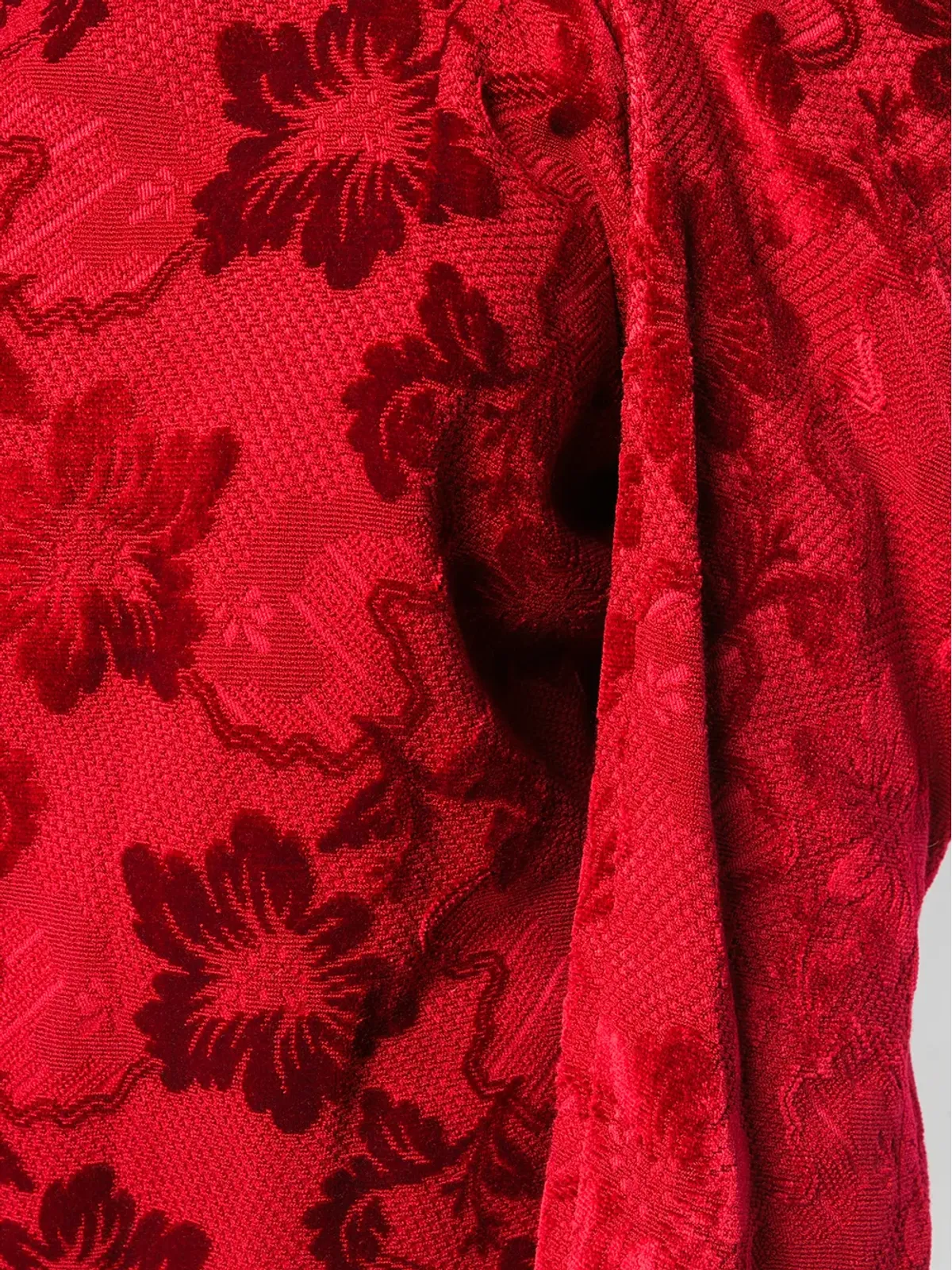 Comme Des Garçons Pre-Owned 1996 jacquard blouse - Red - 画像5