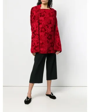 Comme Des Garçons Pre-Owned 1996 jacquard blouse - Red - サムネイル2