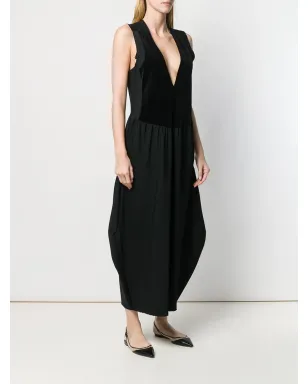 Comme Des Garçons Vintage 1993年のバルーンロングドレス ブラック - サムネイル3