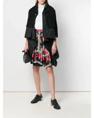 Comme Des Garçons Pre-Owned 1989 レイヤードフローラルスカート ブラック - サムネイル2