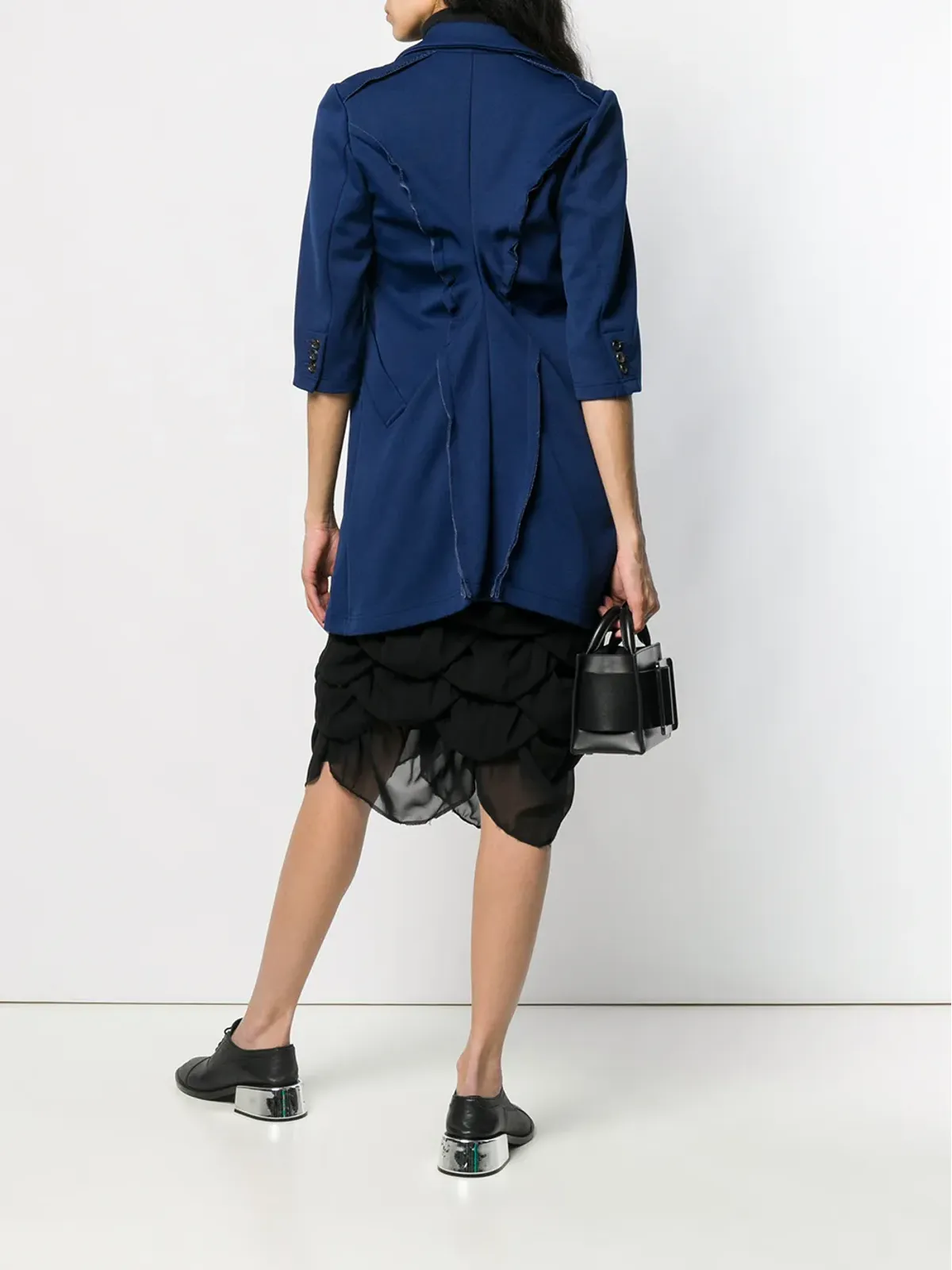 Comme Des Garçons Pre-Owned デフォーメーションコート - ブルー - 画像2
