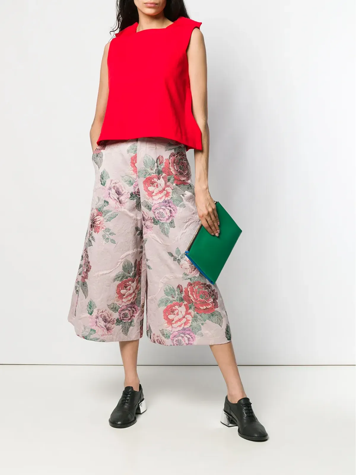 Comme Des Garçons Pre-Owned ノースリーブ ペプラムトップ - レッド - 画像2