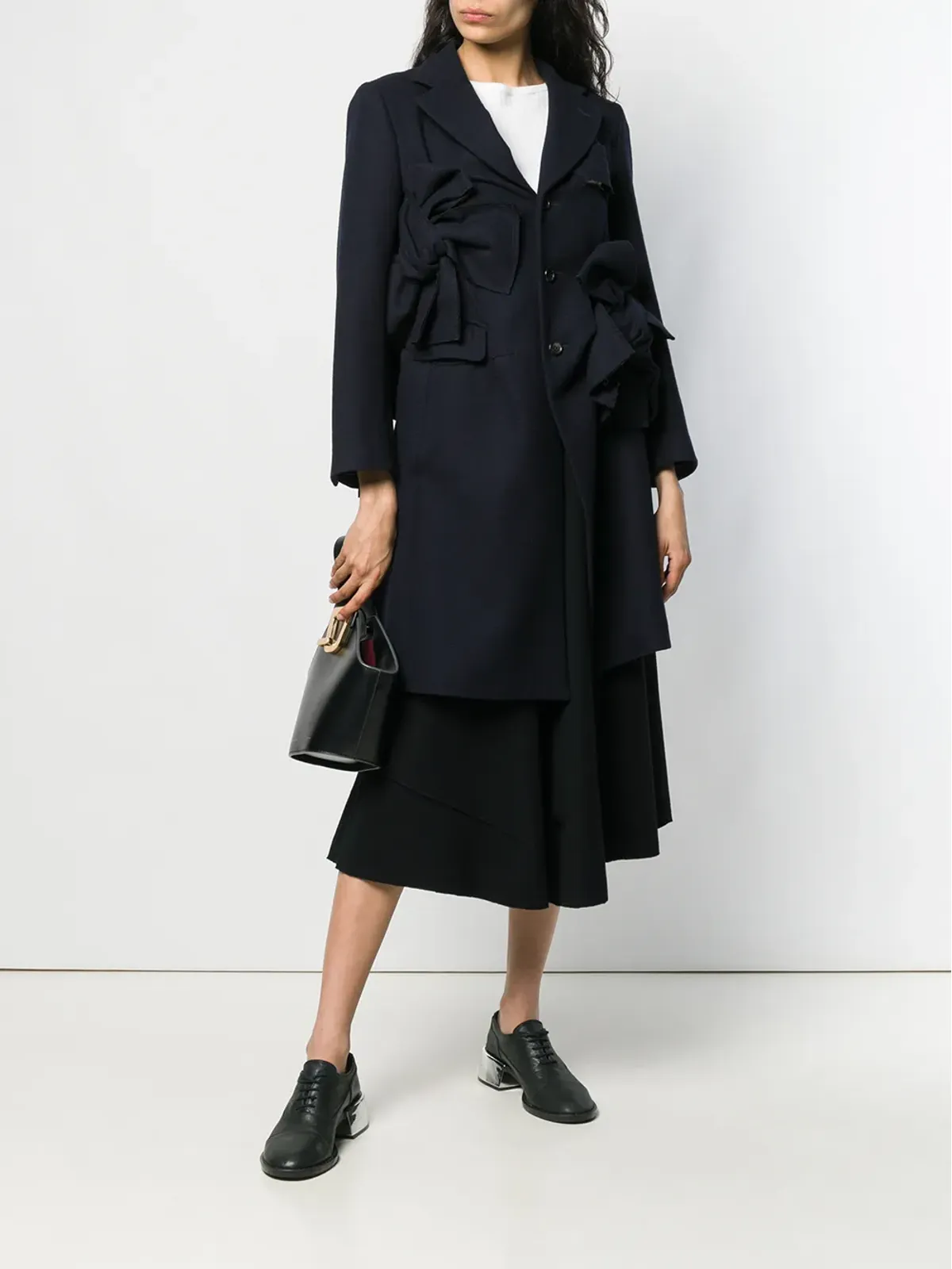 Comme Des Garçons Pre-Owned リボンディテールコート - 画像2
