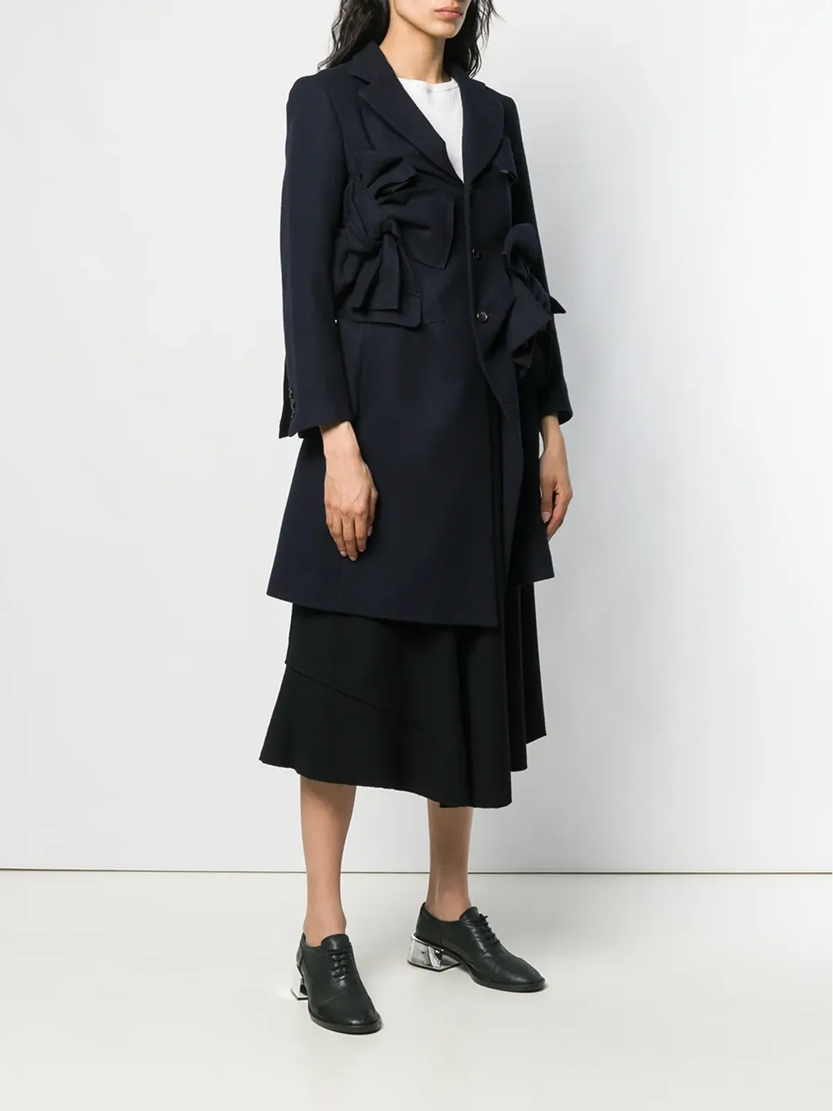 Comme Des Garçons Pre-Owned リボンディテールコート - 画像3