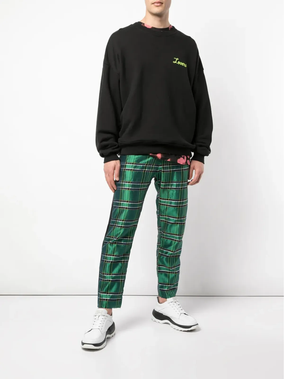 AMIRI シルク チェック柄 トラックパンツ - 画像2