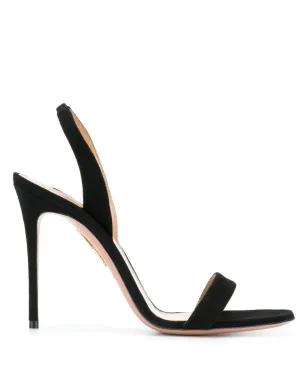 Aquazzura So Nude 105mm サンダル - ブラック - サムネイル1
