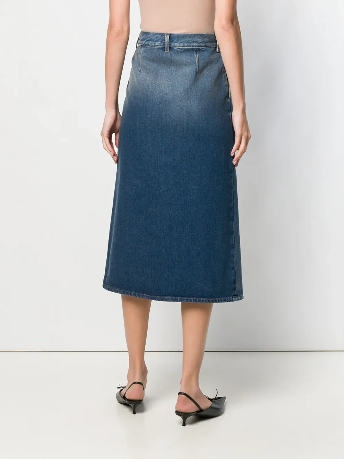 Balenciaga front slit skirt - Blue - 画像4