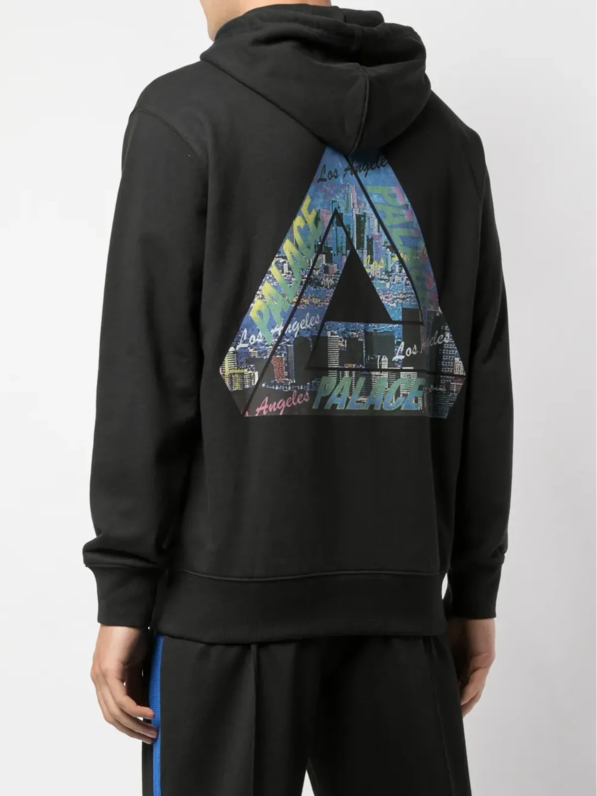 Palace LA ブラック ドローコード付きフーディ - 画像4