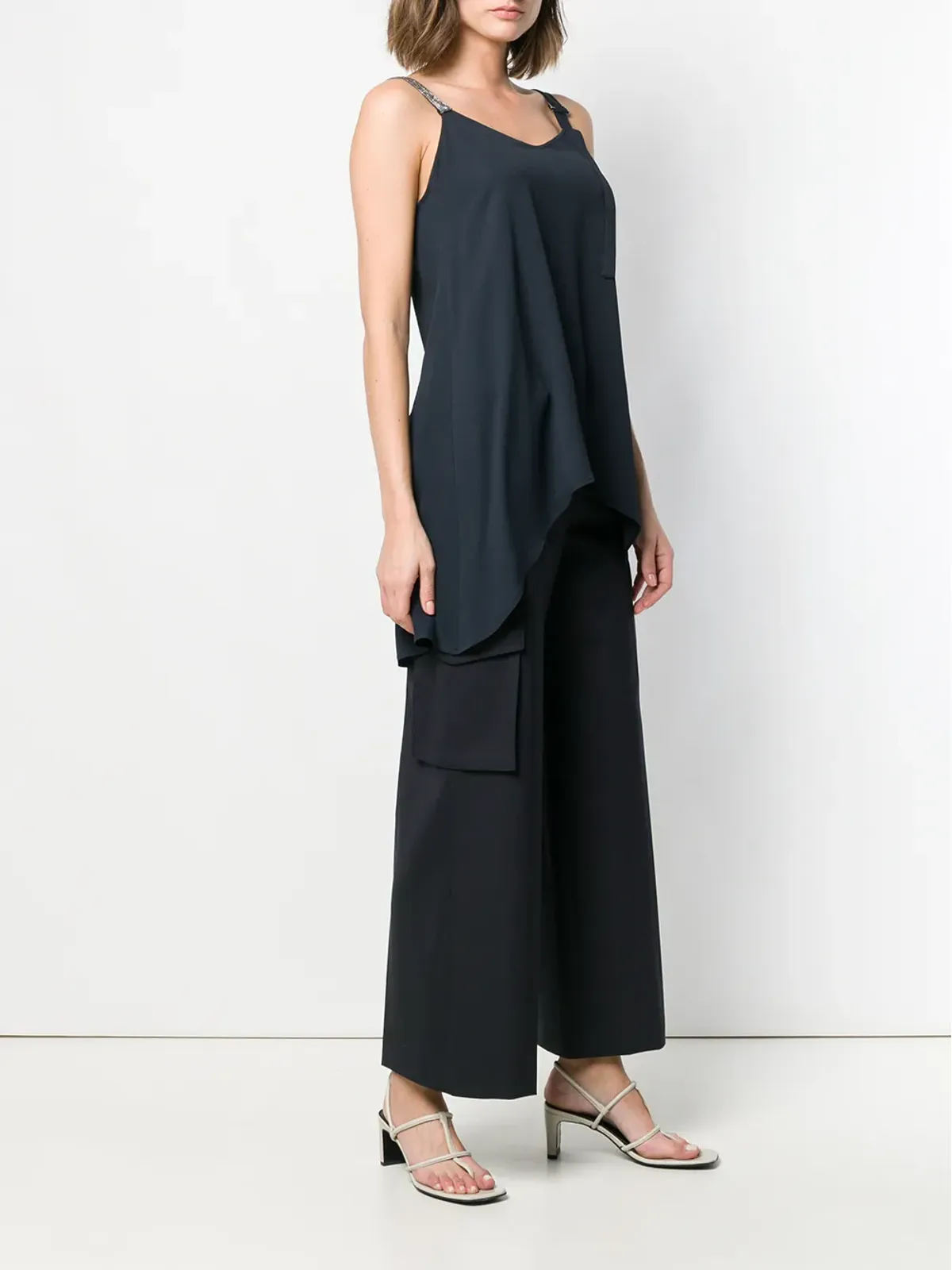 Fabiana Filippi スパゲッティストラップトップ - ブルー - 画像3