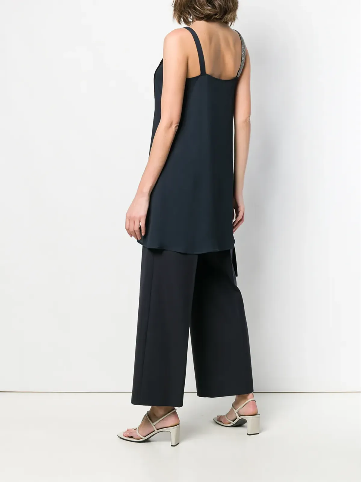 Fabiana Filippi スパゲッティストラップトップ - ブルー - 画像4