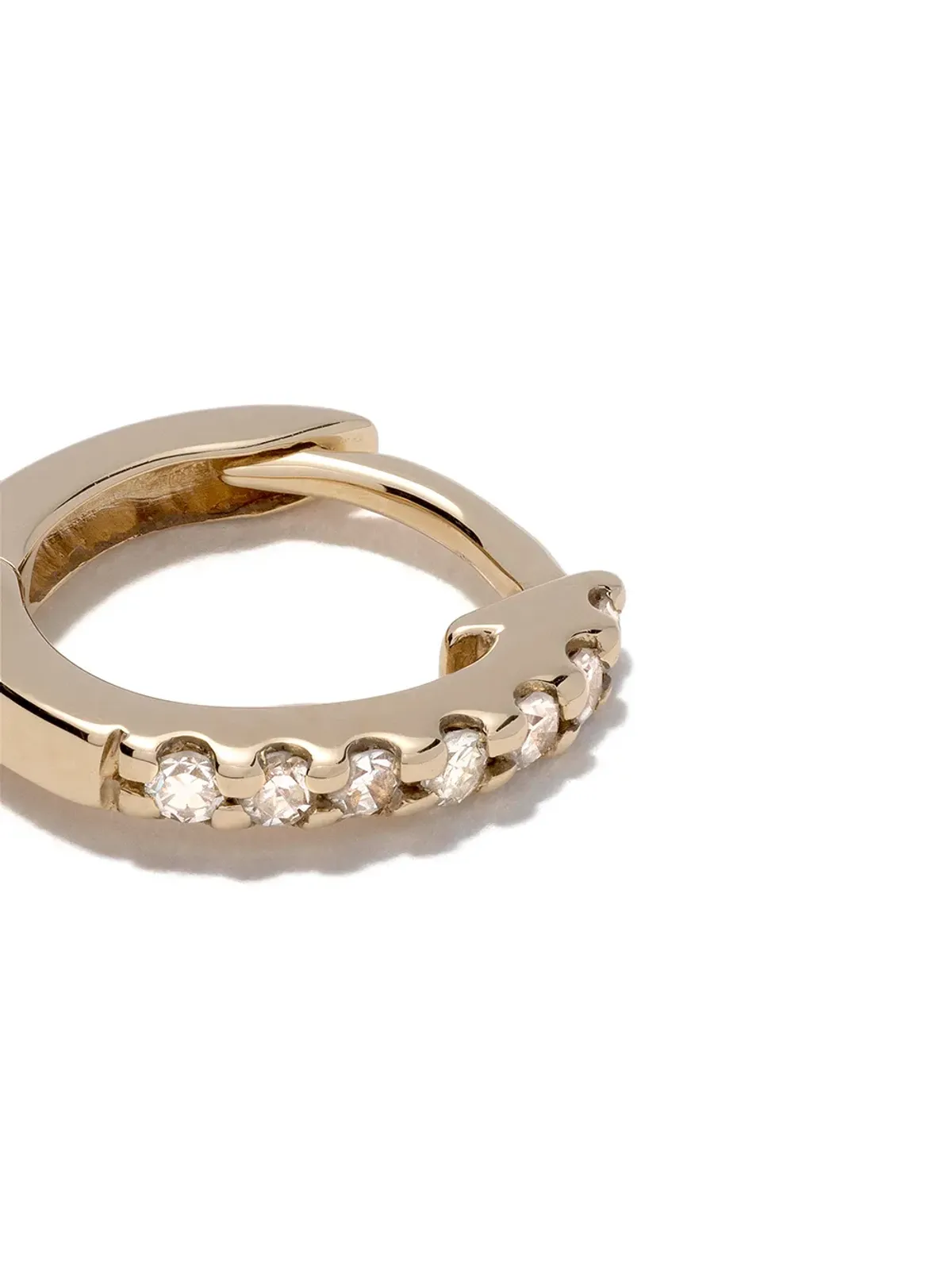 Dana Rebecca Designs 14kt イエローゴールド ミニハギー ダイヤモンド イヤリング - 画像3