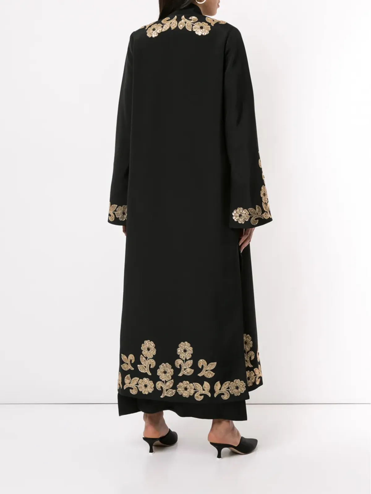 Macgraw Whiskey embellished ローブコート - Black - 画像4