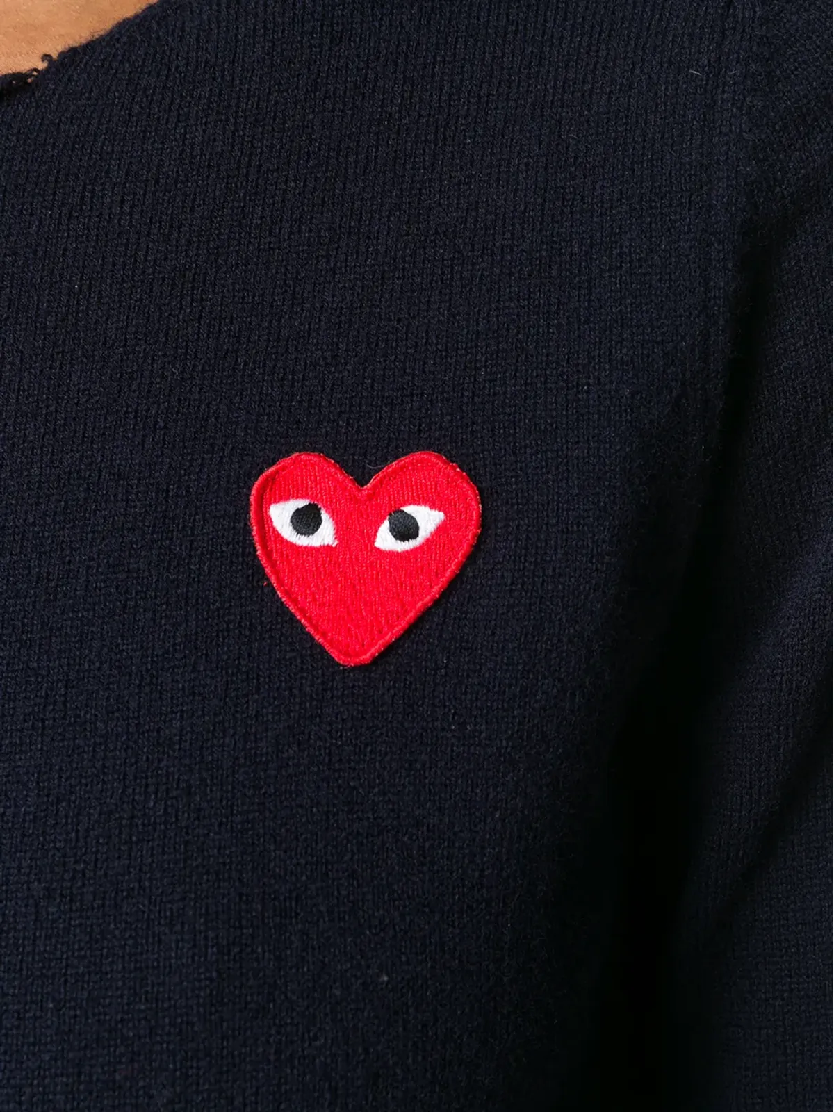 Comme Des Garçons Play ハートアップリケセーター ブルー - 画像5
