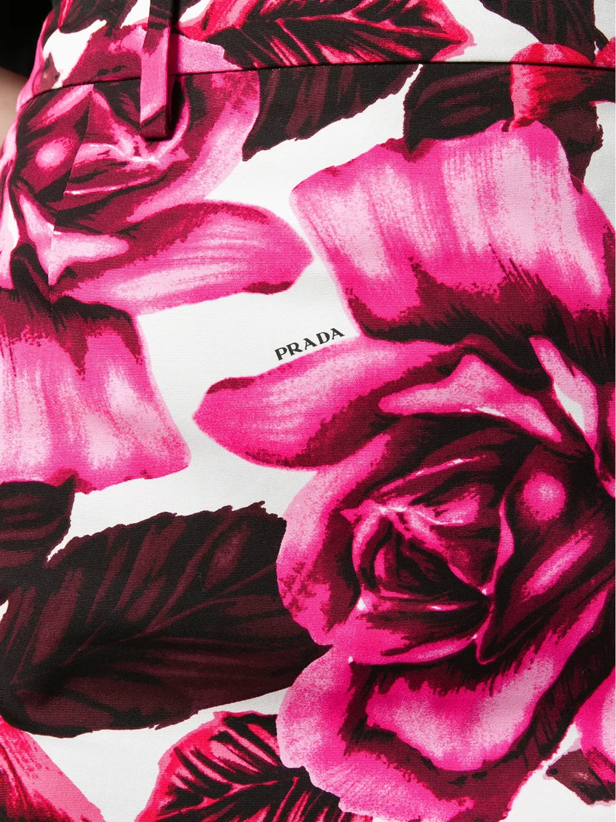 Prada ローズプリント ペンシルスカート - ピンク - 画像5