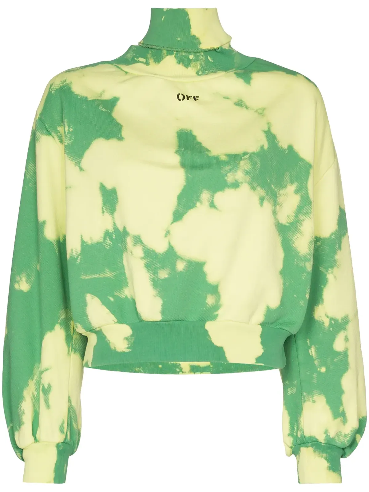 Off-White ハイネック雲柄プリントスウェットシャツ - グリーン - 画像1