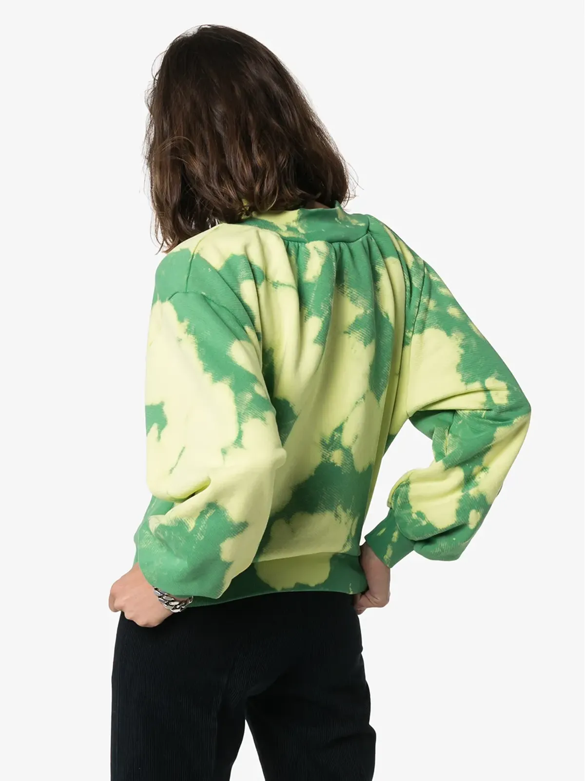 Off-White ハイネック雲柄プリントスウェットシャツ - グリーン - 画像4