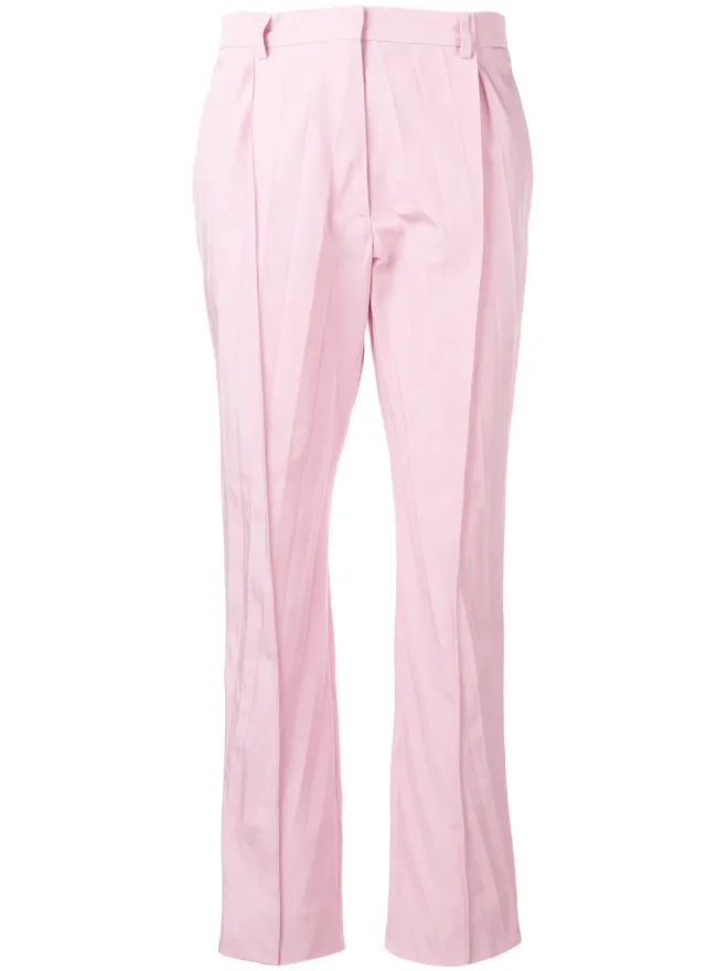 Valentino Garavani Valentino Garavani プリーツ入りクロップドパンツ - ピンクの商品画像