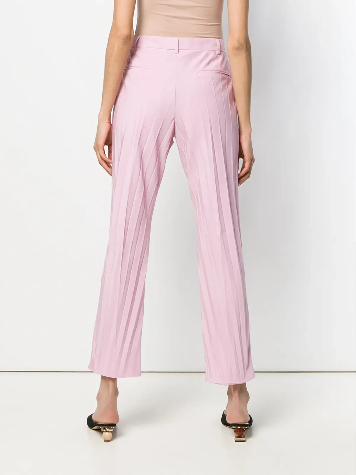 Valentino Garavani プリーツ入りクロップドパンツ - ピンク - 画像4