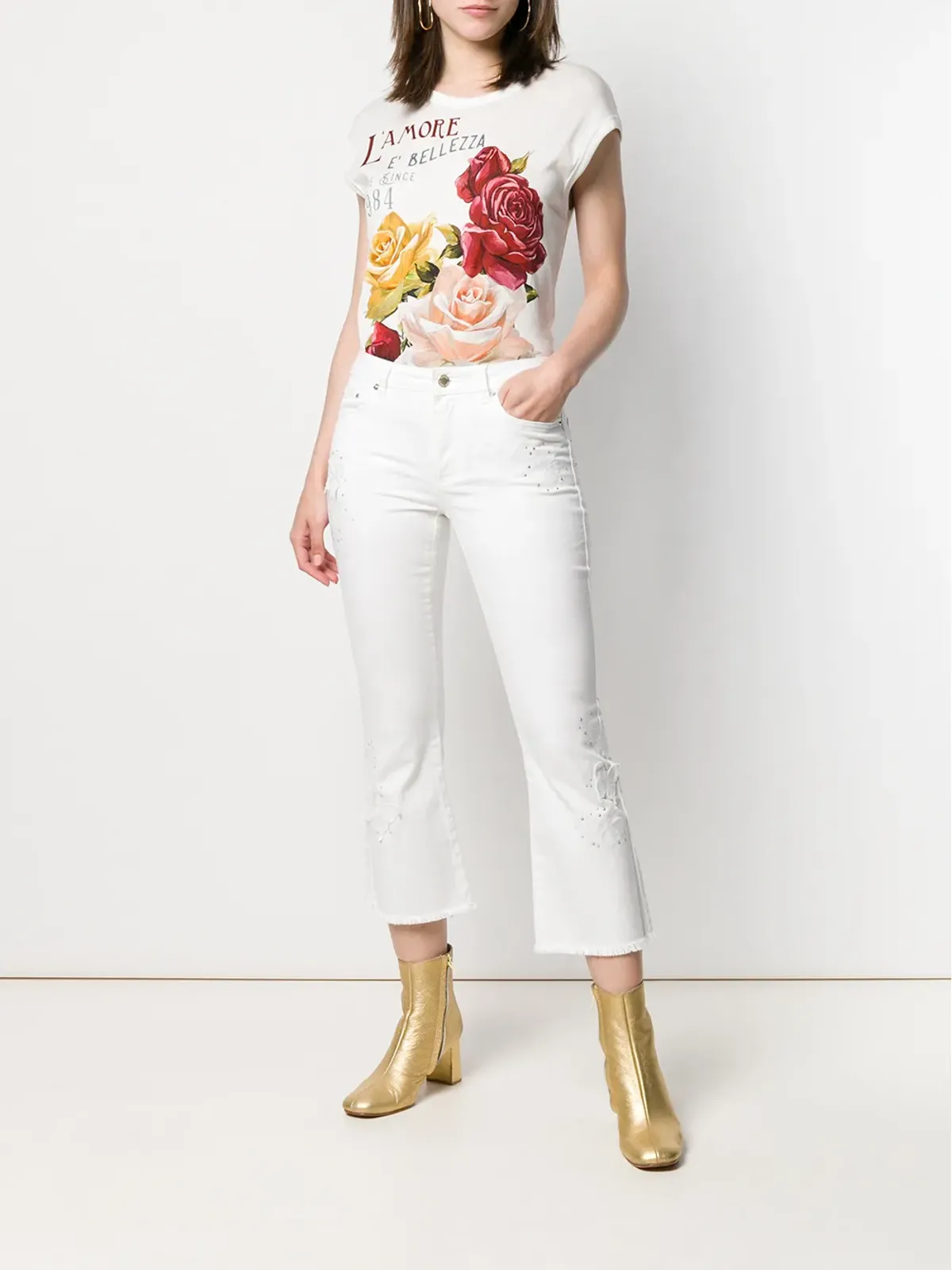 Michael Michael Kors スタッズ付きキックフレアジーンズ - White - 画像2