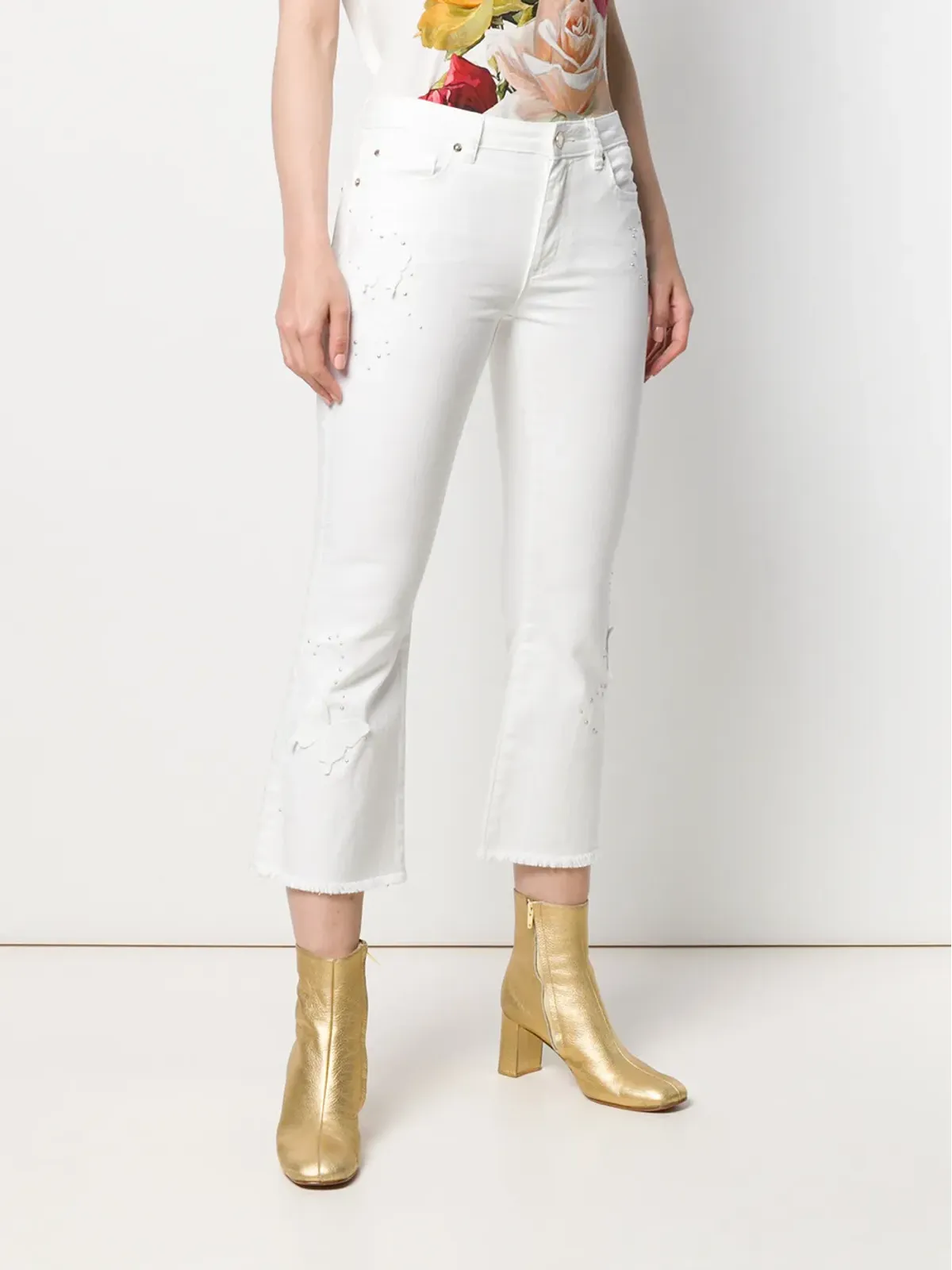 Michael Michael Kors スタッズ付きキックフレアジーンズ - White - 画像3