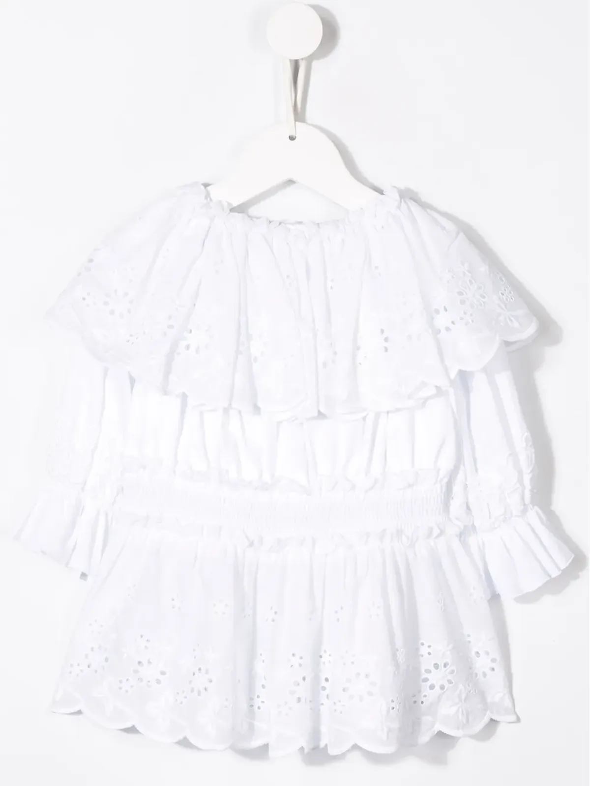Dolce & Gabbana Kids ブロderie anglaise ブラウス - 画像2