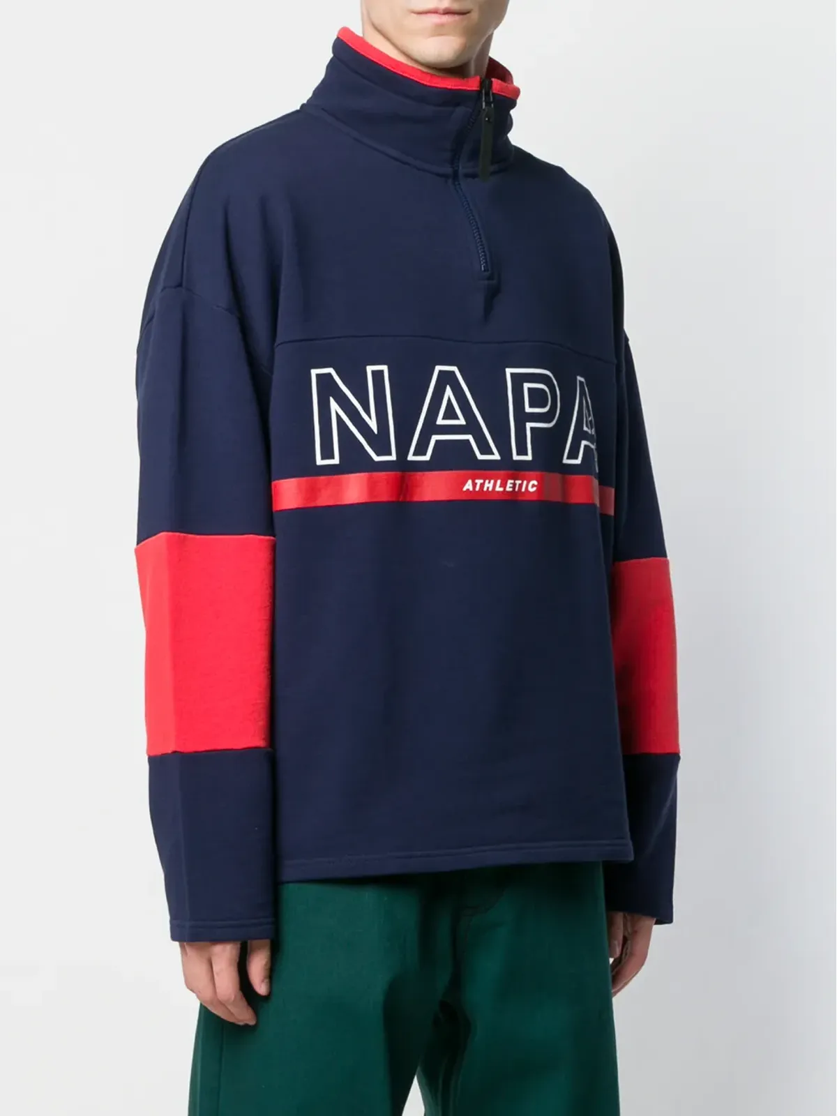 Napapijri ロゴプリント フリース プルオーバー - ブルー - 画像3