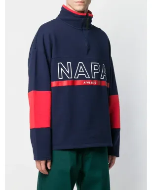 Napapijri ロゴプリント フリース プルオーバー - ブルー - サムネイル3